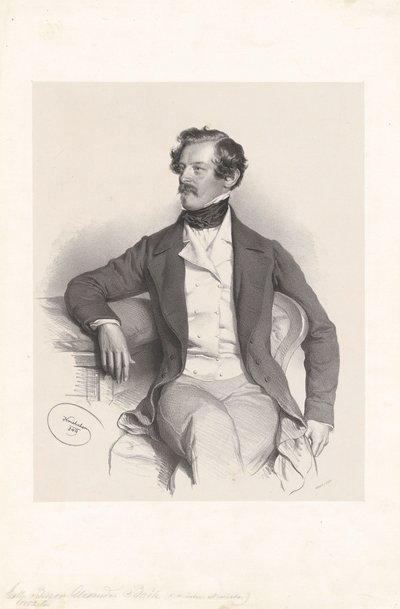 Alexander barão von Bach (1813-1893), jurista, político de Josef Kriehuber