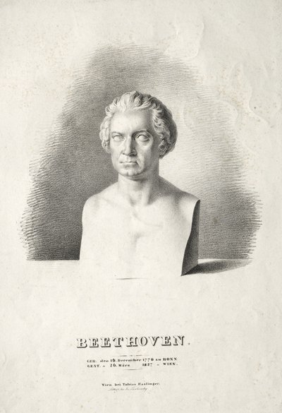 Busto de Ludwig van Beethoven de Josef Kriehuber