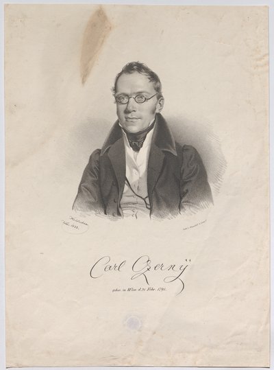 Carl Czerny, nascido em Viena em 21 fev. 1791 de Josef Kriehuber