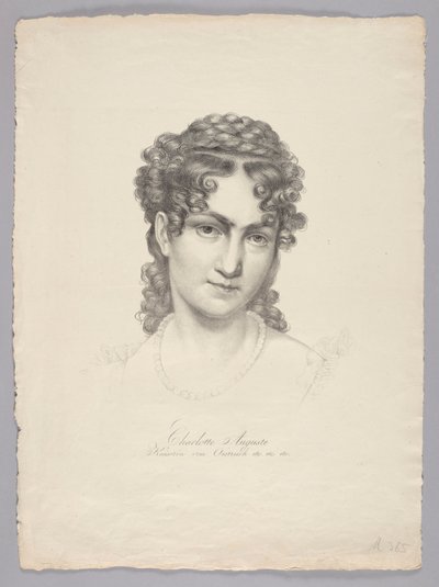 Charlotte Auguste, imperatriz da Áustria, etc. de Josef Kriehuber