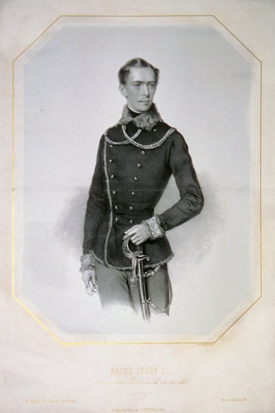 Franz Josef I. s. a. Litografia de Josef Kriehuber
