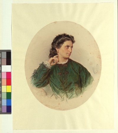 Karoline (?) Jagemann, irmã do pintor Ferdinand Jagemann. de Josef Kriehuber