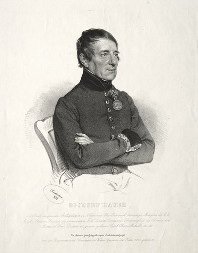 Retrato do Dr. Joseph Hauer de Josef Kriehuber