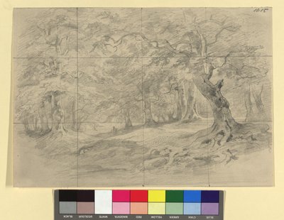 Paisagem florestal com figuras de composição de Josef Kriehuber
