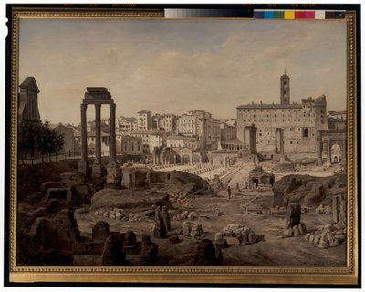 Uma vista do Fórum em Roma de Josef Langl