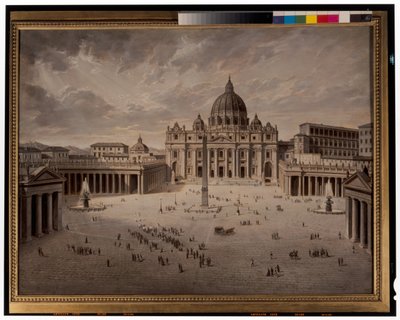 Praça de São Pedro e vista do Fórum em Roma de Josef Langl