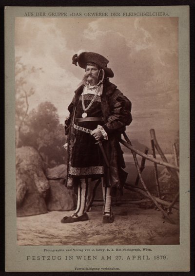 Jos. Ullmann, talhante no desfile do Makart de 1879 de Josef Löwy