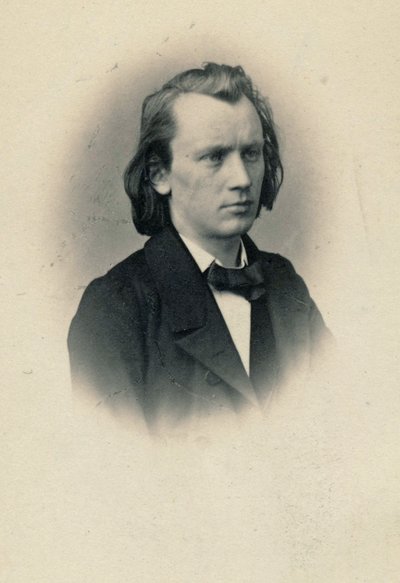 Retrato do compositor Johannes Brahms 1833-1897, ca 1863. de Josef Löwy