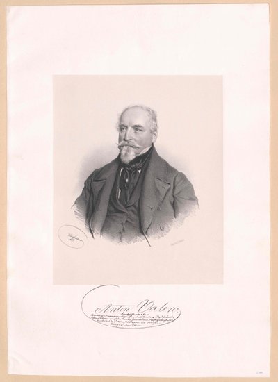 Anton Valero (impressão) de Josef Nikolaus Kriehuber