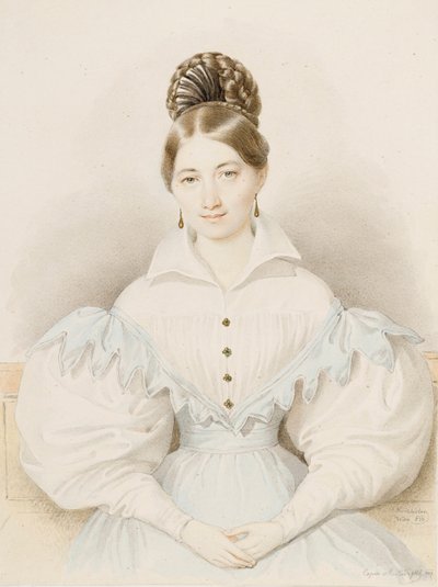 Retrato de Anna Plochl de Josef Nikolaus Kriehuber
