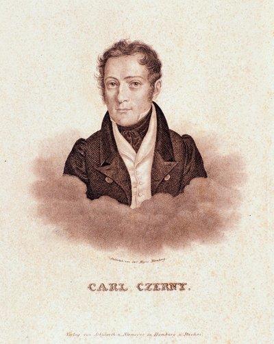 Retrato de Carl Czerny (litografia de Josef Nikolaus Kriehuber