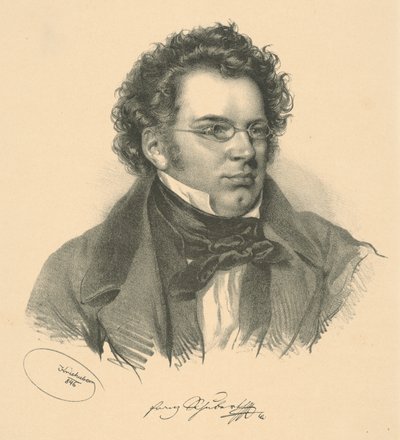 Retrato de Franz Schubert 1797-1828, 1846. de Josef Nikolaus Kriehuber