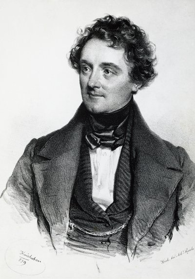 Retrato de Johann Nepomuk Eduard Ambrosius Nestroy (Viena de Josef Nikolaus Kriehuber