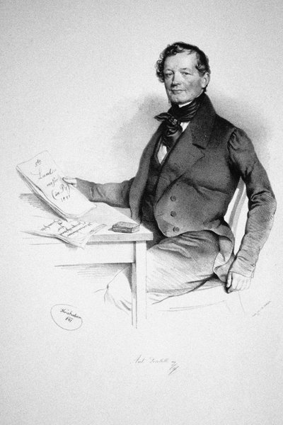 Retrato do compositor Anton Diabelli 1781-1858, 1841 de Josef Nikolaus Kriehuber