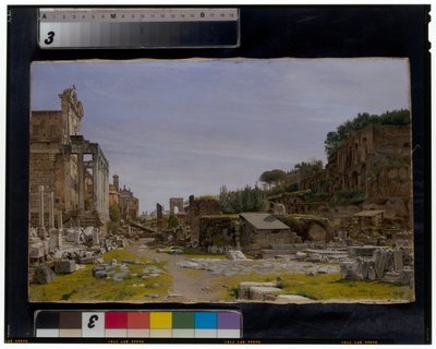 Duas vistas do Fórum Romano de Josef Theodor Hansen