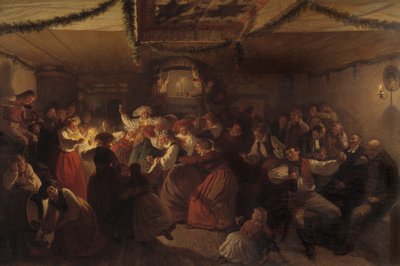 Um banquete de casamento de Vingåker, 1857 de Josef Wilhelm Wallander