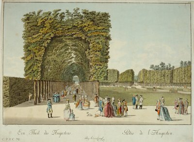 Uma parte do parque Augarten, aberto ao público pelo imperador José II ... (gravura) de Josef Ziegler