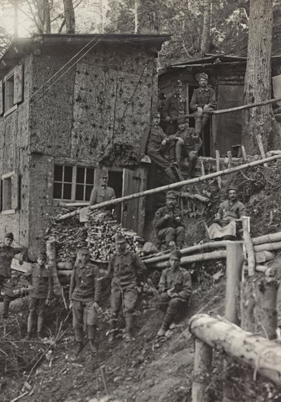 Álbum "Meine weltkriegs - Erinnerungen South-West Front (Caríntia, Itália, Tirol do Sul) (A minha guerra mundial - memórias da Frente Sudoeste na Caríntia, Itália, Trentino-Alto Adige) 31/03/1915-12/11/1918 - Josef Zohles Wien ": acampamento militar (foto  de Josef Zohles