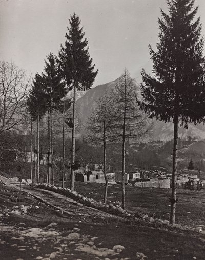 Álbum "Meine weltkriegs - Erinnerungen South-West Front (Caríntia, Itália, Tirol do Sul) (My world war - memories of the South-Western Front in Carinthia, Italy, Trentino-Alto Adige) 31/03/1915-12/11/1918 - Josef Zohles Wien ": escombros de Pliczna (foto a de Josef Zohles