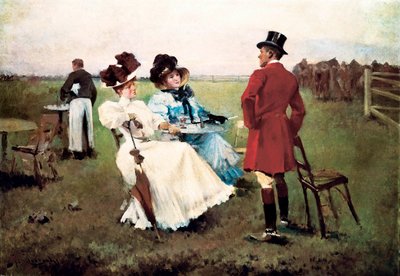 “" Dia na Campanha "" Pintura de Josep Cusachs i Cusachs (1851-1908). Barcelona. Mosteiro de Montserrat. Museu de Montserrat. de Josep Cusachs y Cusachs
