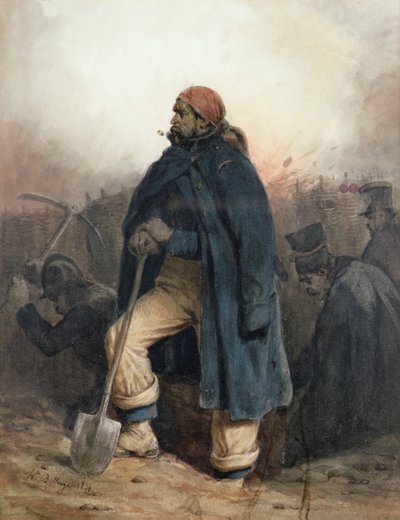 Soldado com uma Espada de Joseph Louis Hippolyte Bellange