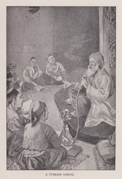 Uma escola turca (litho) de Joseph (after) Finnemore