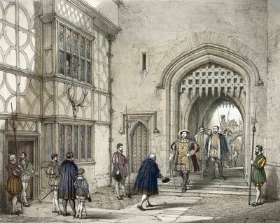 Henrique VIII (1491-1547) no Castelo de Hever em Kent, depois de Joseph Nash (1809-1878) de Joseph (after) Nash
