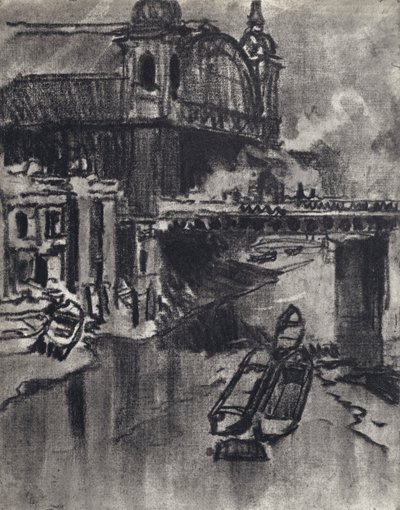 Cannon Street Station (litho) de Joseph (after) Pennell