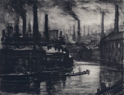 Leste de Londres (litho) de Joseph (after) Pennell