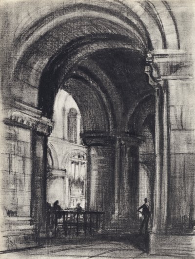 Túmulo do Fundador, São Bartolomeu o Grande (litho) de Joseph (after) Pennell