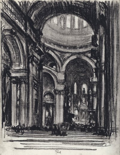 São Paulo, A Nave (litho) de Joseph (after) Pennell