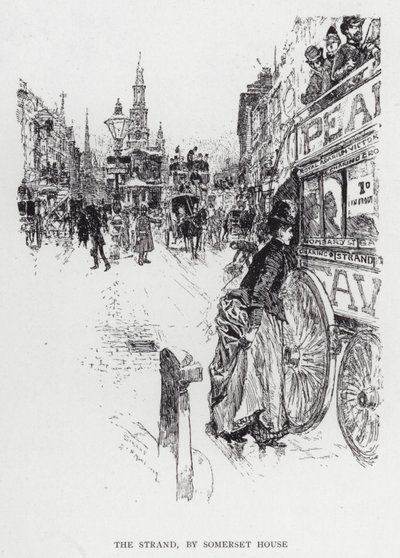 The Strand, de Somerset House (litho) de Joseph (after) Pennell
