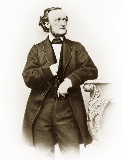 Retrato de Richard Wagner (1813-1883), foto do compositor alemão por Joseph Albert (1825-1886) de Joseph Albert