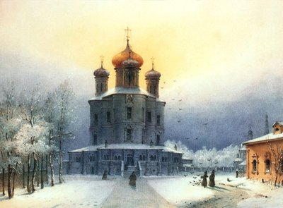 Mosteiro Donskoy, década de 1850. de Joseph Andreas Weiss
