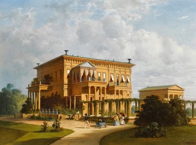O Palácio de Verão do Duque de Leuchtenberg em Sergievka, 1873. de Joseph Andreas Weiss
