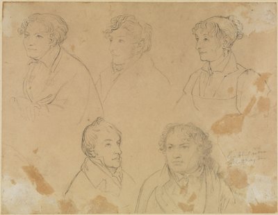 Cinco retratos de Joseph Anton Koch