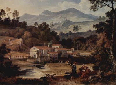 Alemão: Das Kloster San Francesco im Sabinergebirge bei Rom Mosteiro de São Francisco de Civitella nos Montes Sabine de Joseph Anton Koch