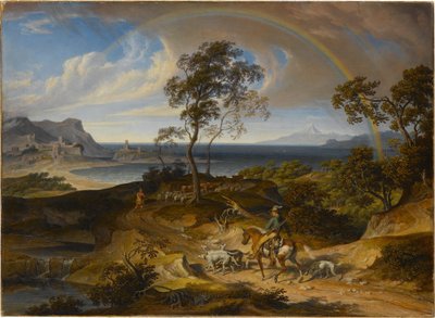 Paisagem após uma tempestade de Joseph Anton Koch