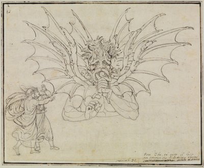 Lúcifer (Inferno de Dante, canto 34, verso 37) de Joseph Anton Koch