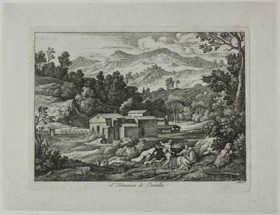 Mosteiro de San Francesco di Civitella nas Montanhas Sabine de Joseph Anton Koch