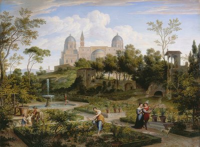 Santa Maria Maggiore em Rom. Um 1808 de Joseph Anton Koch