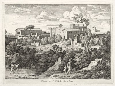Vista de San Vitale, Roma de Joseph Anton Koch