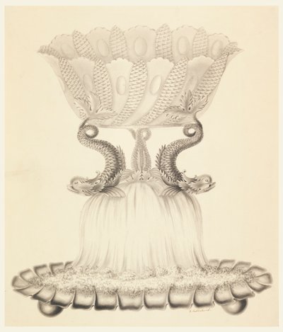 Projeto para uma compota de prata e cristal de Joseph Anton Seethaler Ii