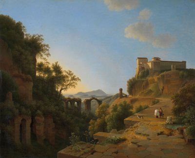 O golfo de Nápoles com a ilha de Ischia à distância, 1818 de Joseph August Knip