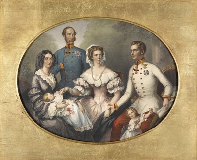 A família do imperador da Áustria, 1856 de Joseph Bayer