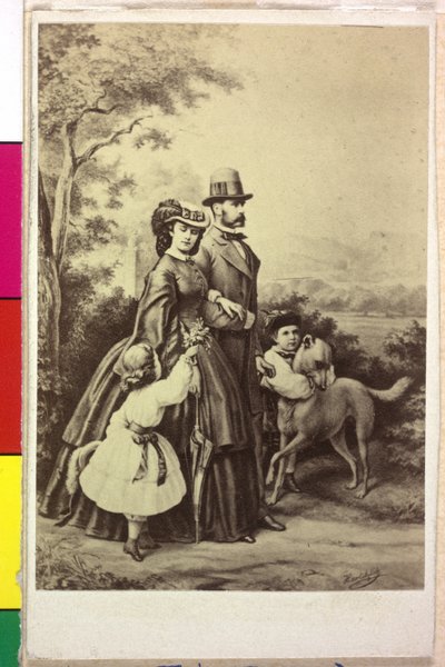 Imperador da Áustria com a família Franz Joseph I de Joseph Bermann