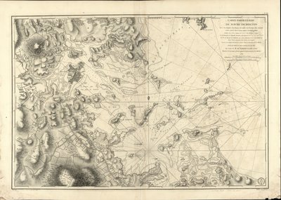 Uma carta particular do porto de Boston, mostrando as sondas, os bancos de areia, as rochas, o amaien e outras direções úteis na navegação. de Joseph Bernard; Des Barres Chabert