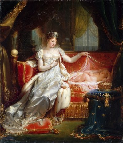 Imperatriz Marie-Louise com o rei adormecido de Roma de Joseph Boniface Franque