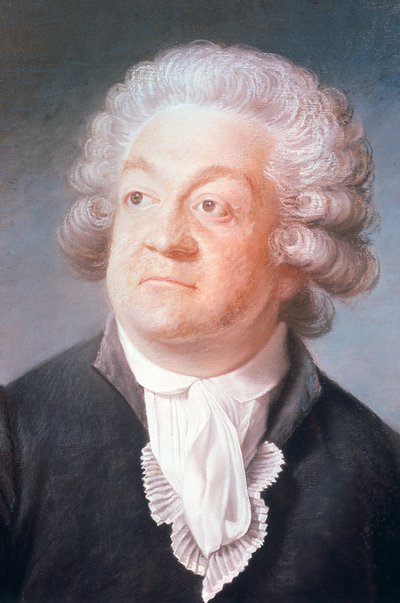 Detalhe do Retrato de Honra de Gabriel (Honore-Gabriel) Riqueti, Conde de Mirabeau (1749-1791) (pastel) de Joseph Boze