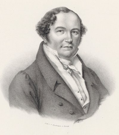 Retrato do compositor Conradin Kreutzer 1780-1849. de Joseph Brodtmann
